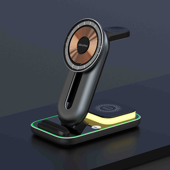 abathe 3in1 Wireless Charger transparent "LED"