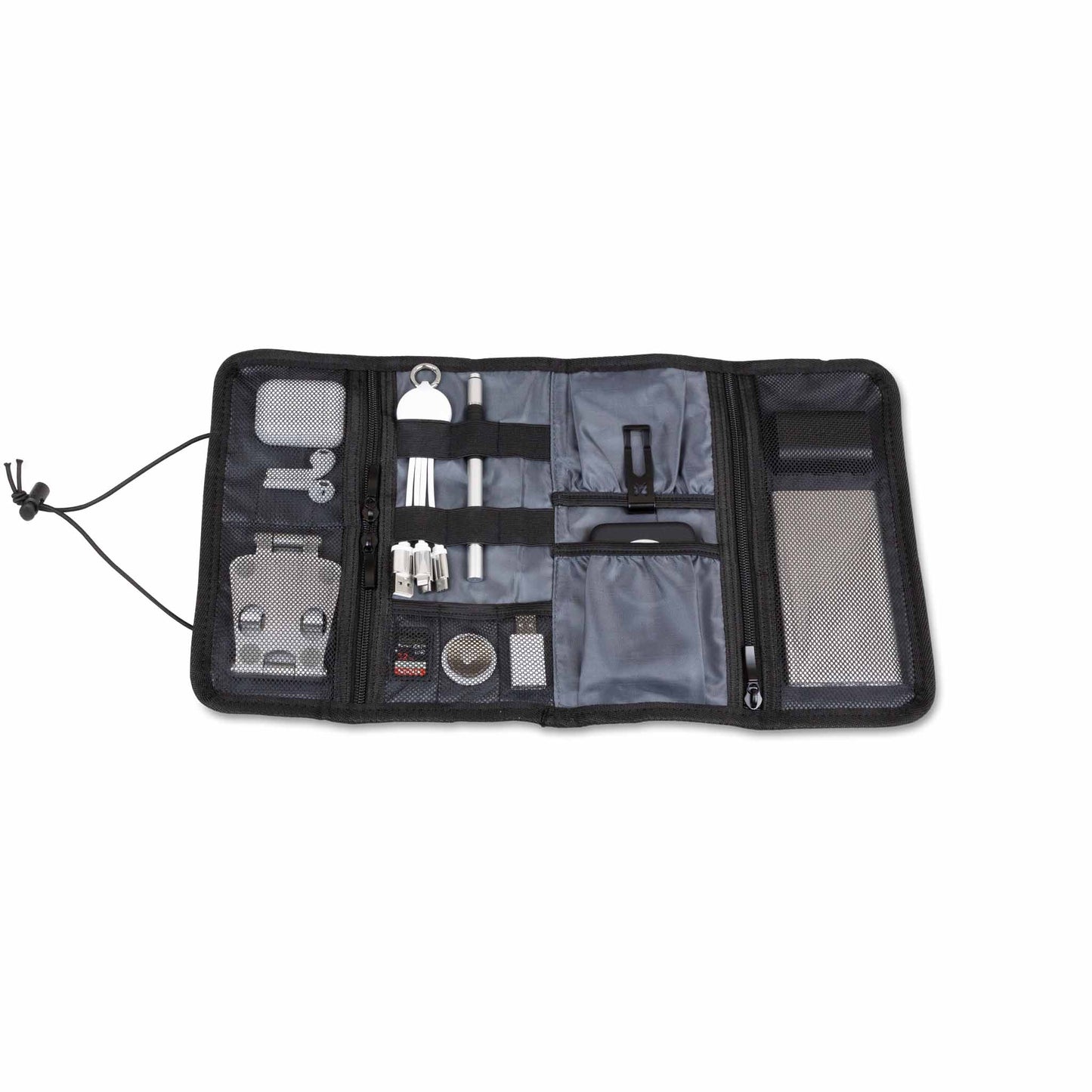 Tasche geöffnet und gefüllt