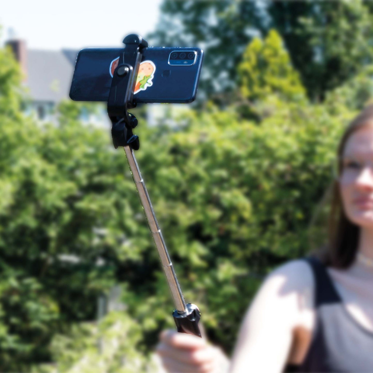 Selfiestick in Verwendung