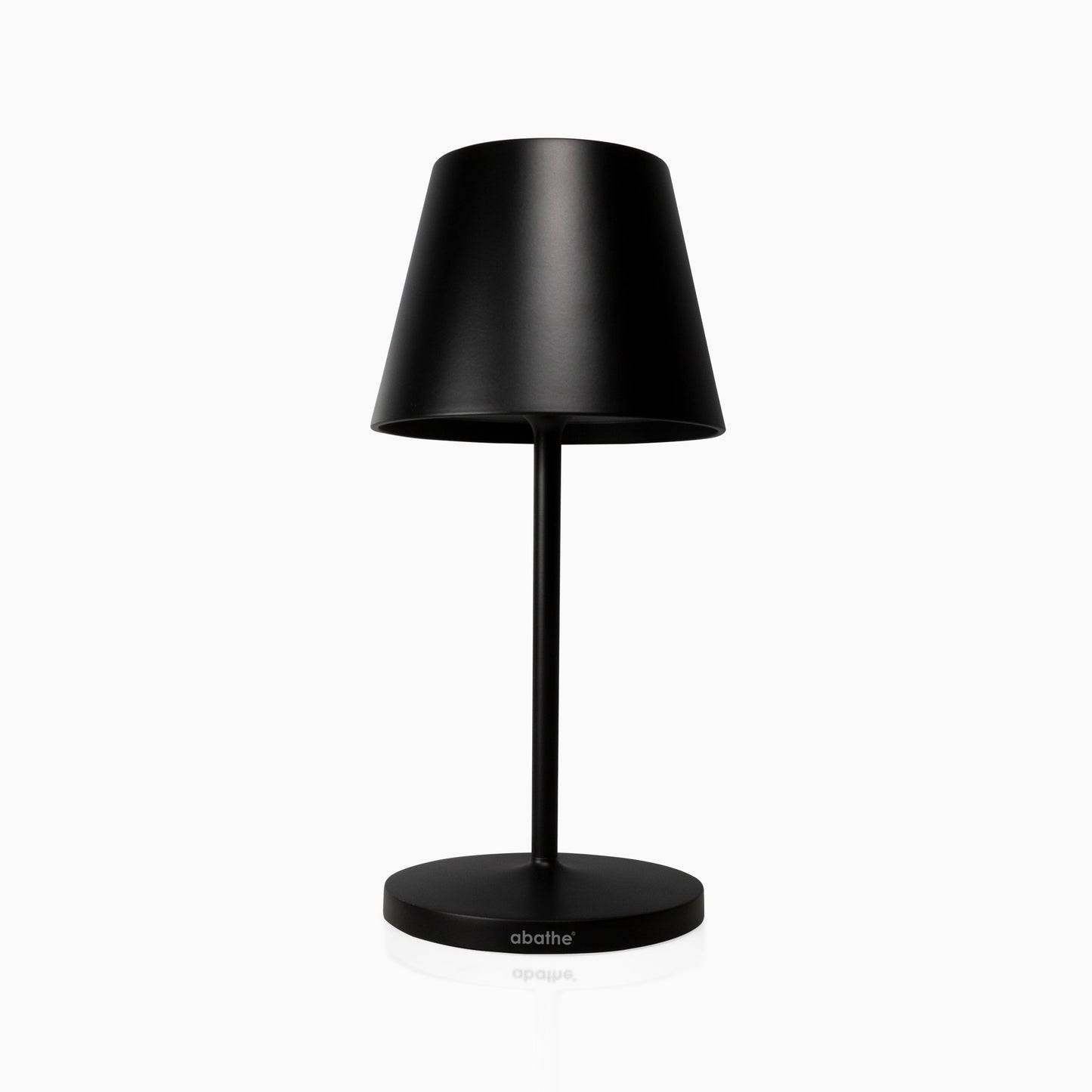 6 Stück abathe LED-Akku Tischleuchten "round" schwarz mit einer 6-fach Aufladestation