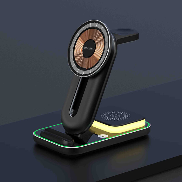 abathe 3in1 Wireless Charger transparent "LED"
