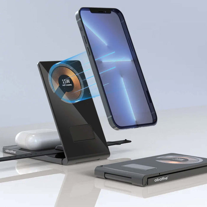 abathe Wireless Charger 3in1 transparent "fold"