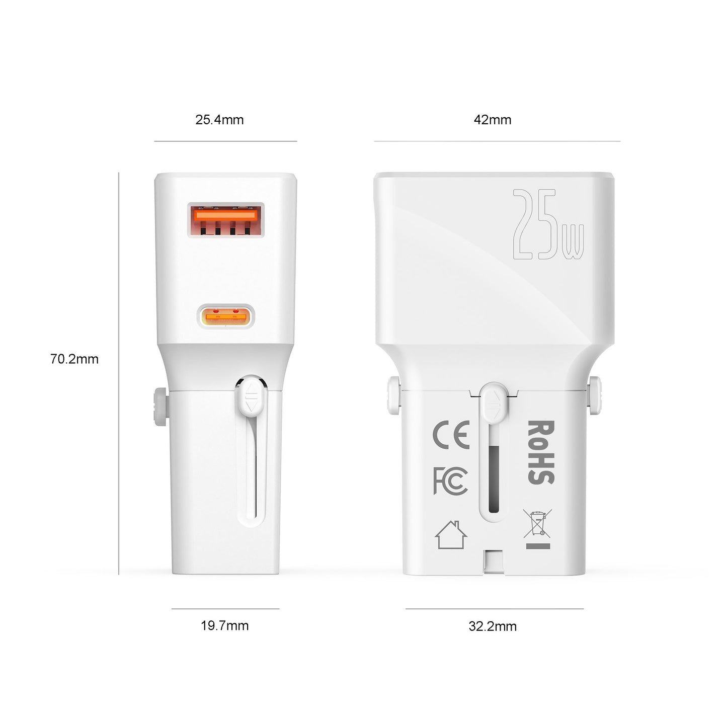 Reiseadapter Infos zur Größe