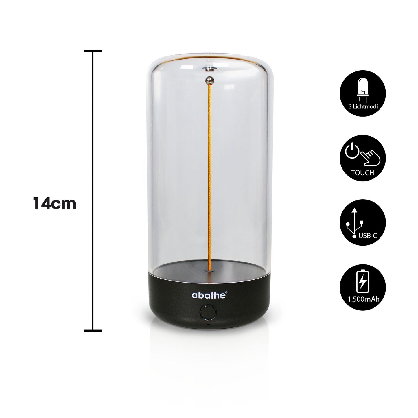 abathe LED-Akku Tischleuchte "firefly"